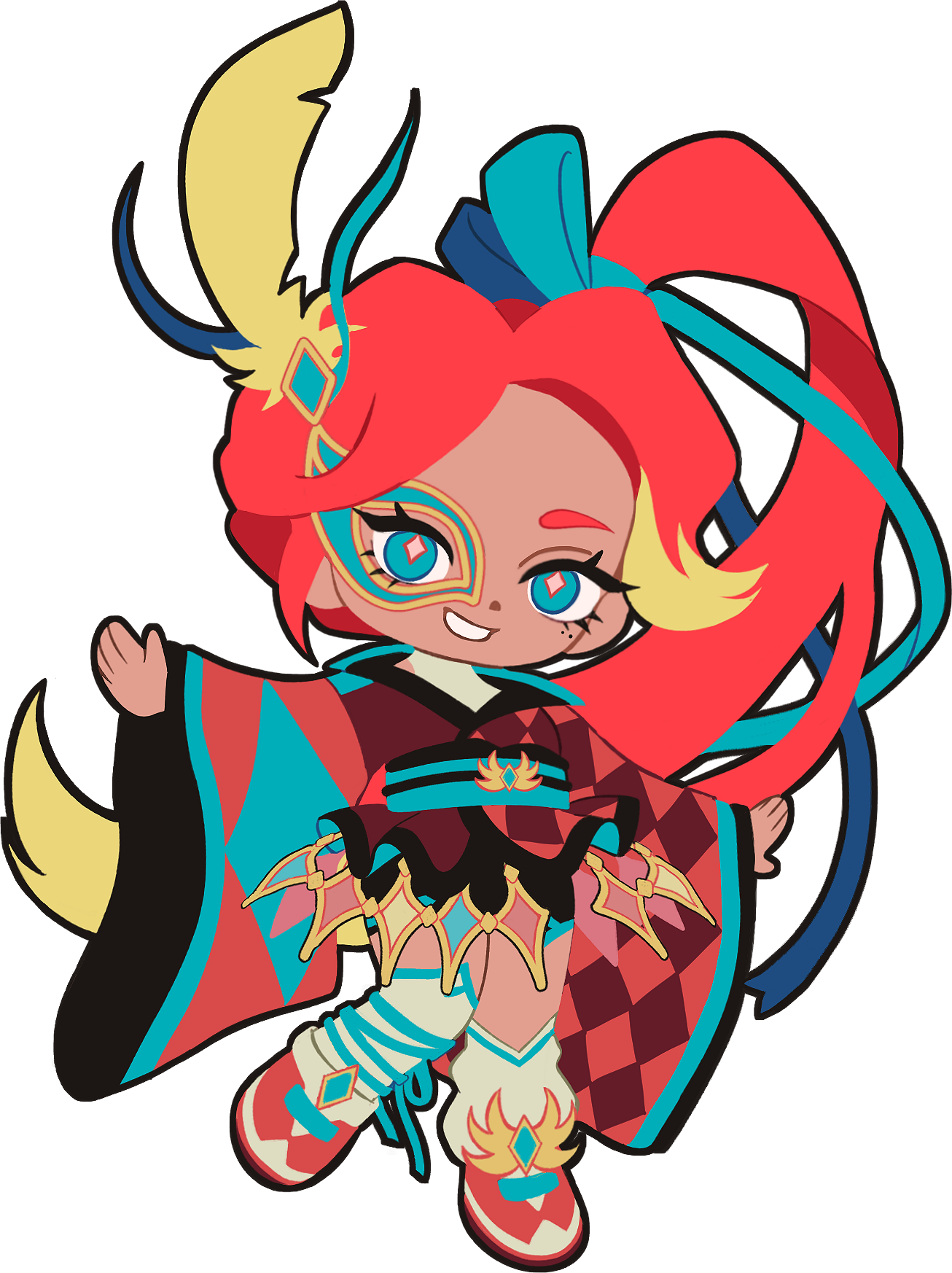 Kuvituskuva Traconin maskotti Tarasta chibimuodossa